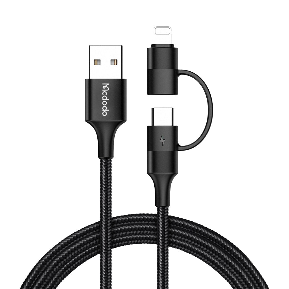 iPhone in USB to Lightning+Type-C Cable