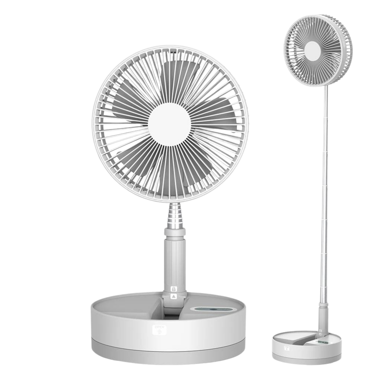 Portable Retractable USB Charging Fan with Ring Light and Touch Control