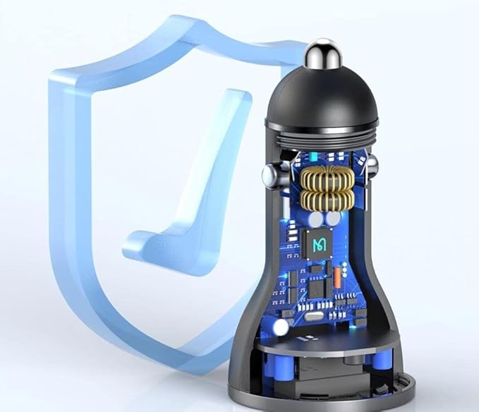95W USB-A + USB-C Digital Display PD Car Charger