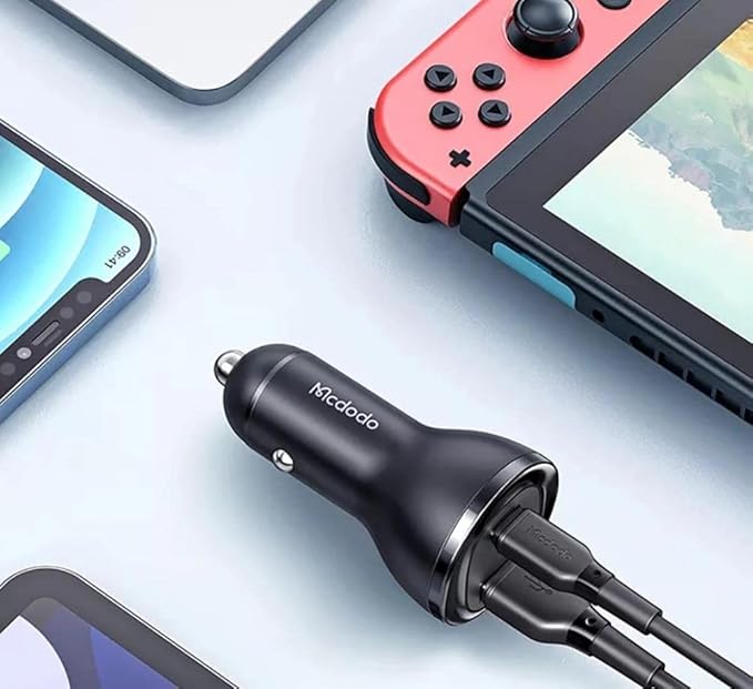 95W USB-A + USB-C Digital Display PD Car Charger