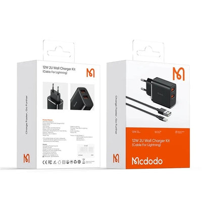 Mcdodo 12W Wall Carging Kit (Lightning/Type-C)