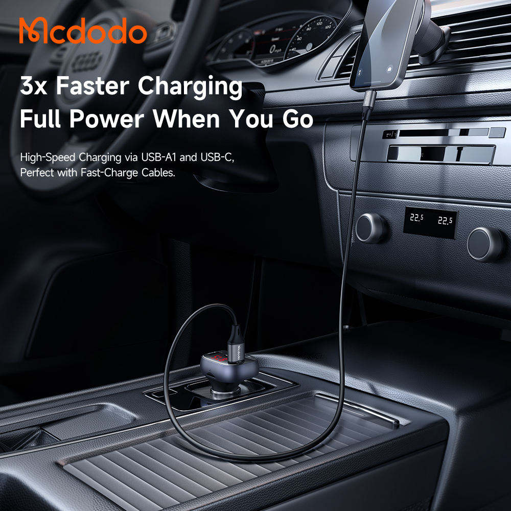 Mcdodo 72W 2U1C Car Charger with FM Transmition CC-595