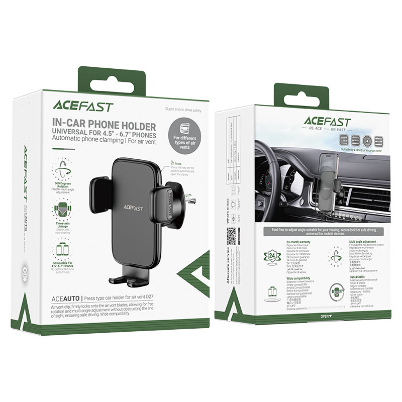 In-Car Press Type Car Phone Holder For Air Vent