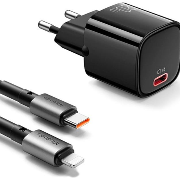 MCDODO PD 20W FAST CHARGER KIT USB-C TO LIGHTNING CABLE