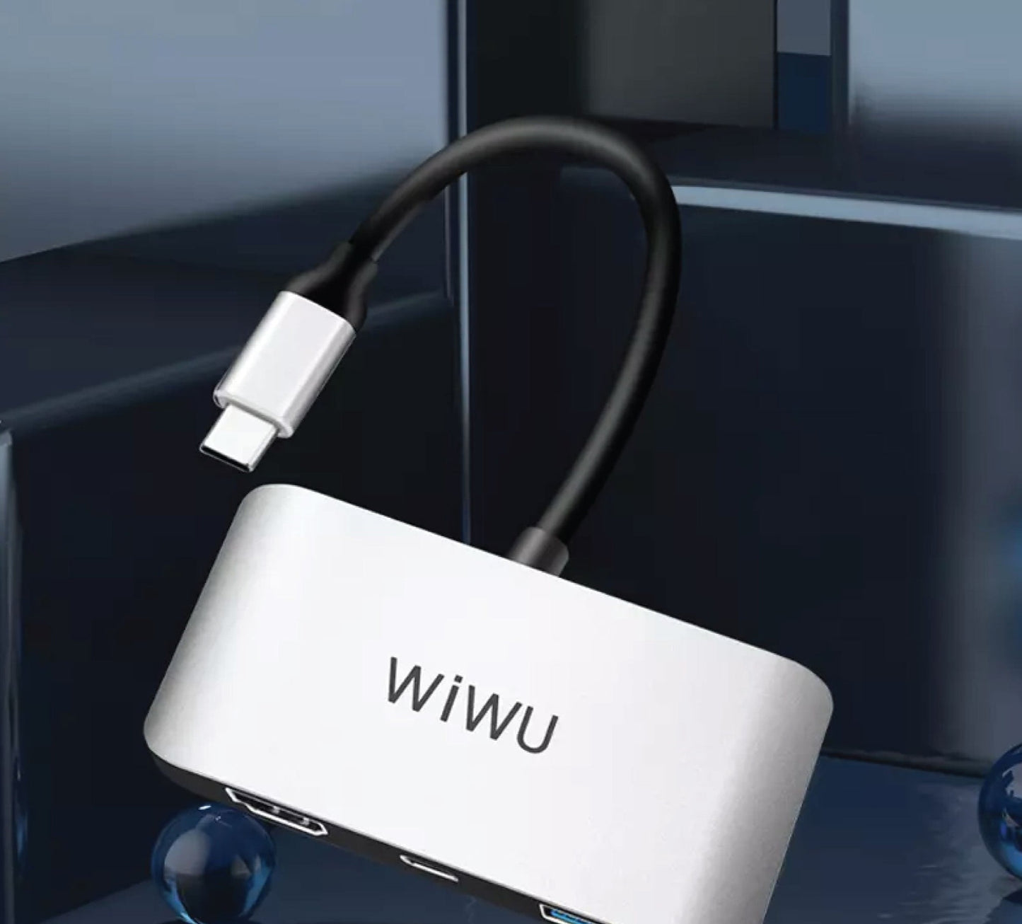 WiWU Alpha C2H 3 in 1 USB Type C HUB