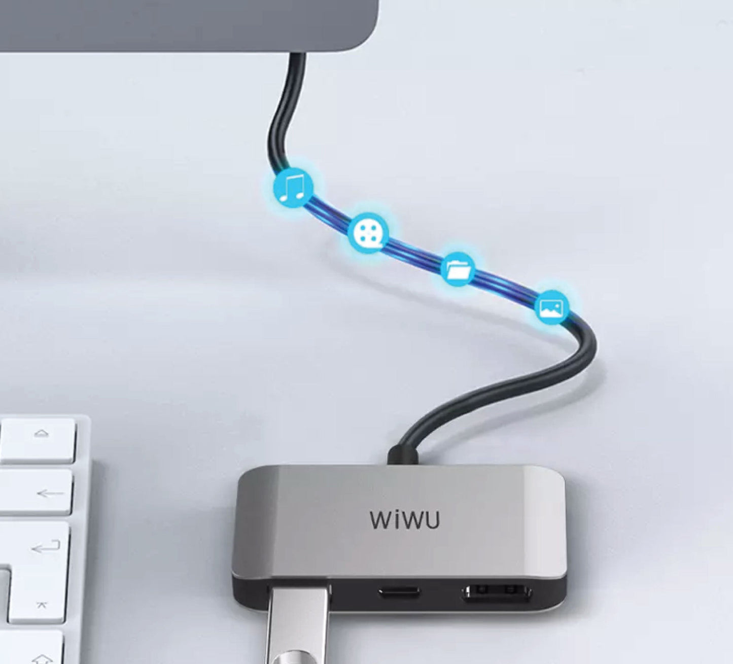 WiWU Alpha C2H 3 in 1 USB Type C HUB