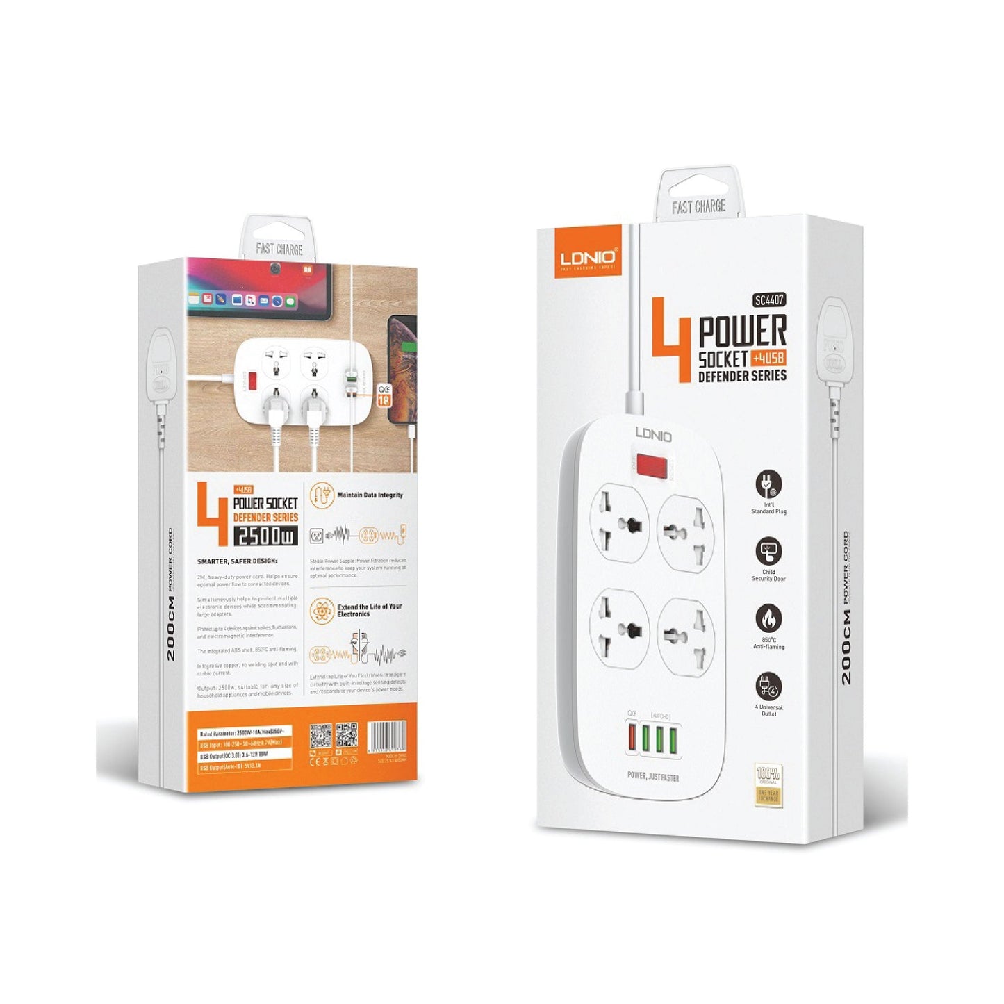 LDNIO 4 Power Socket SC4407