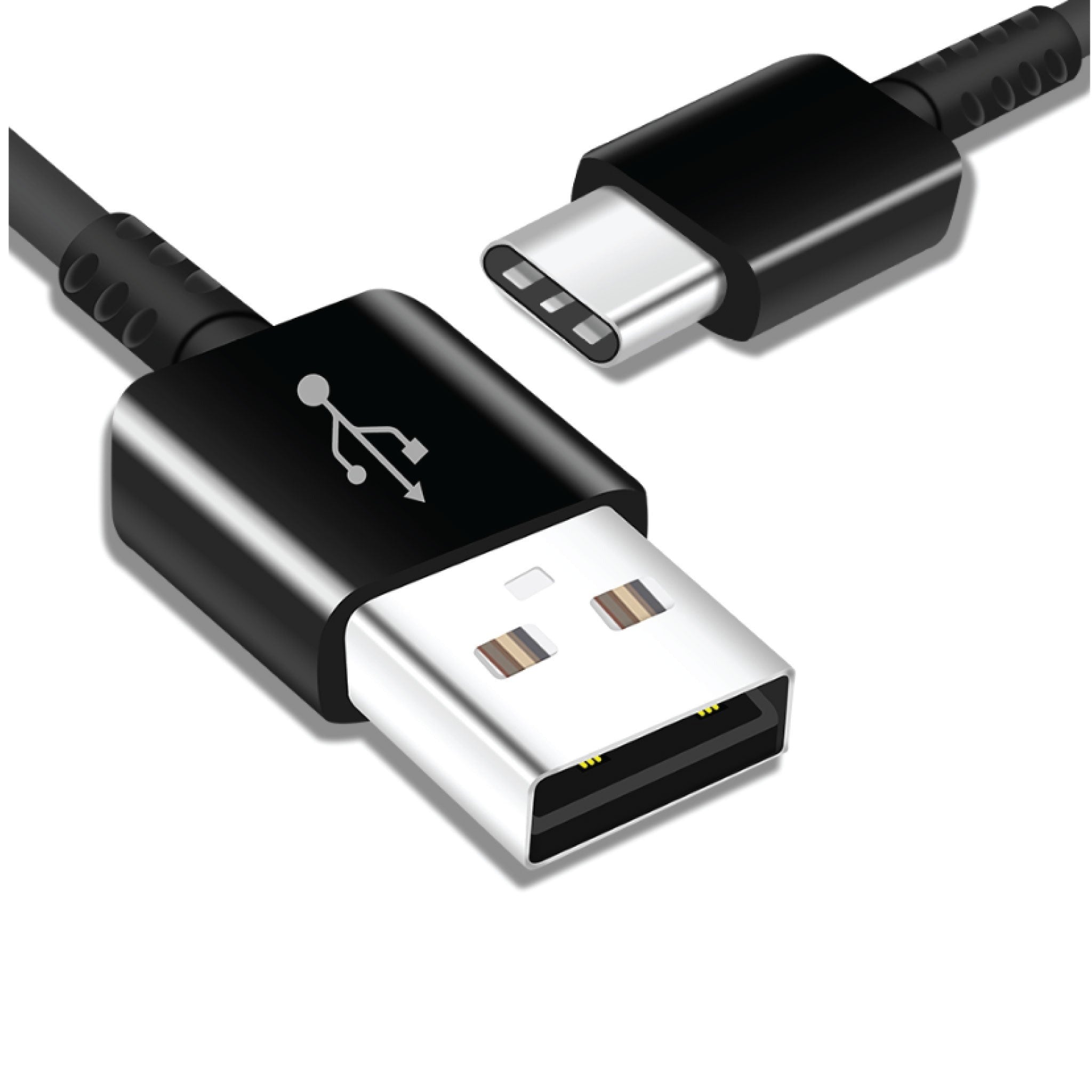 Latón Centro de la ciudad código Morse Samsung USB-C Data Cable S10 Black, White