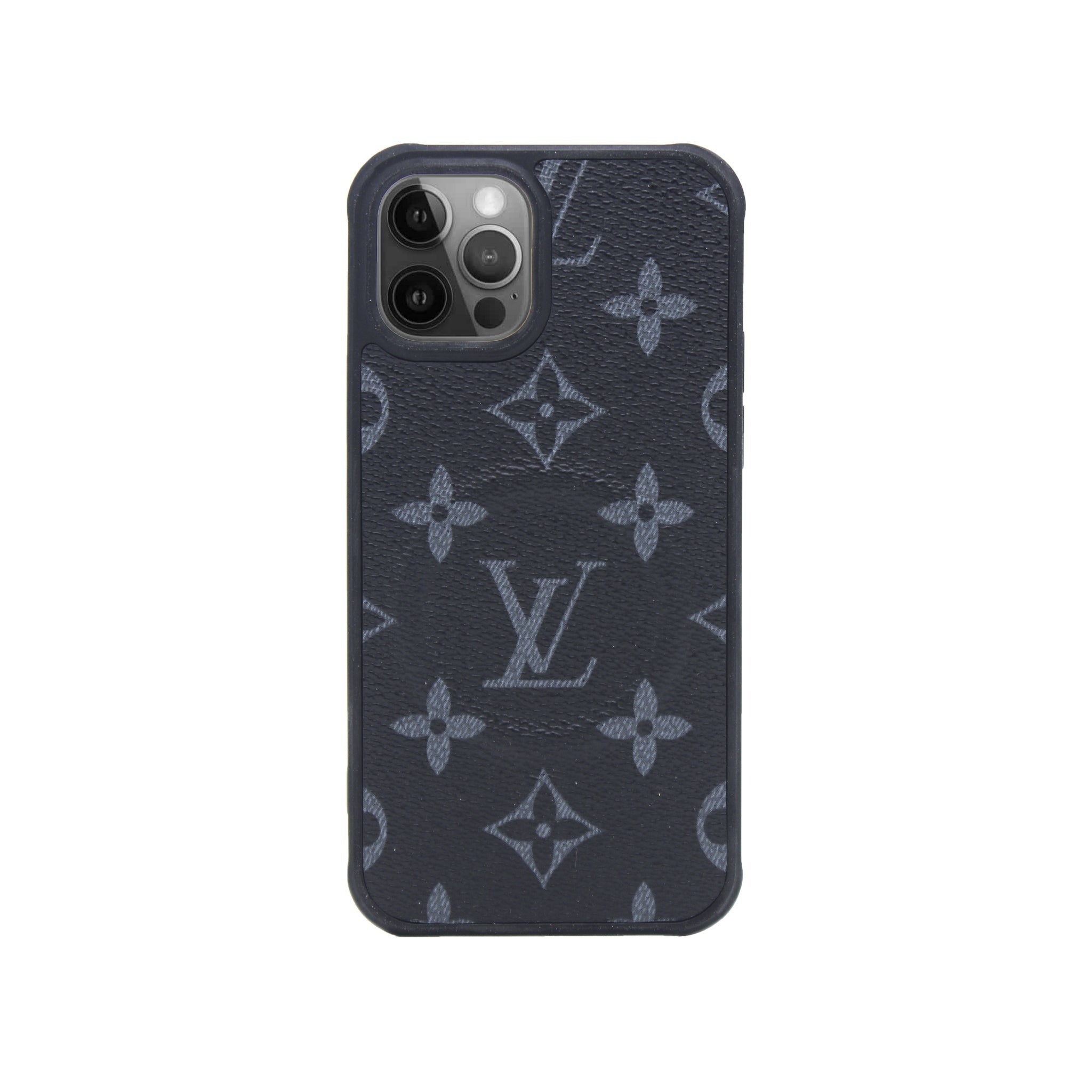 Gray Louis Vuitton Logo iPhone 12 Pro Case