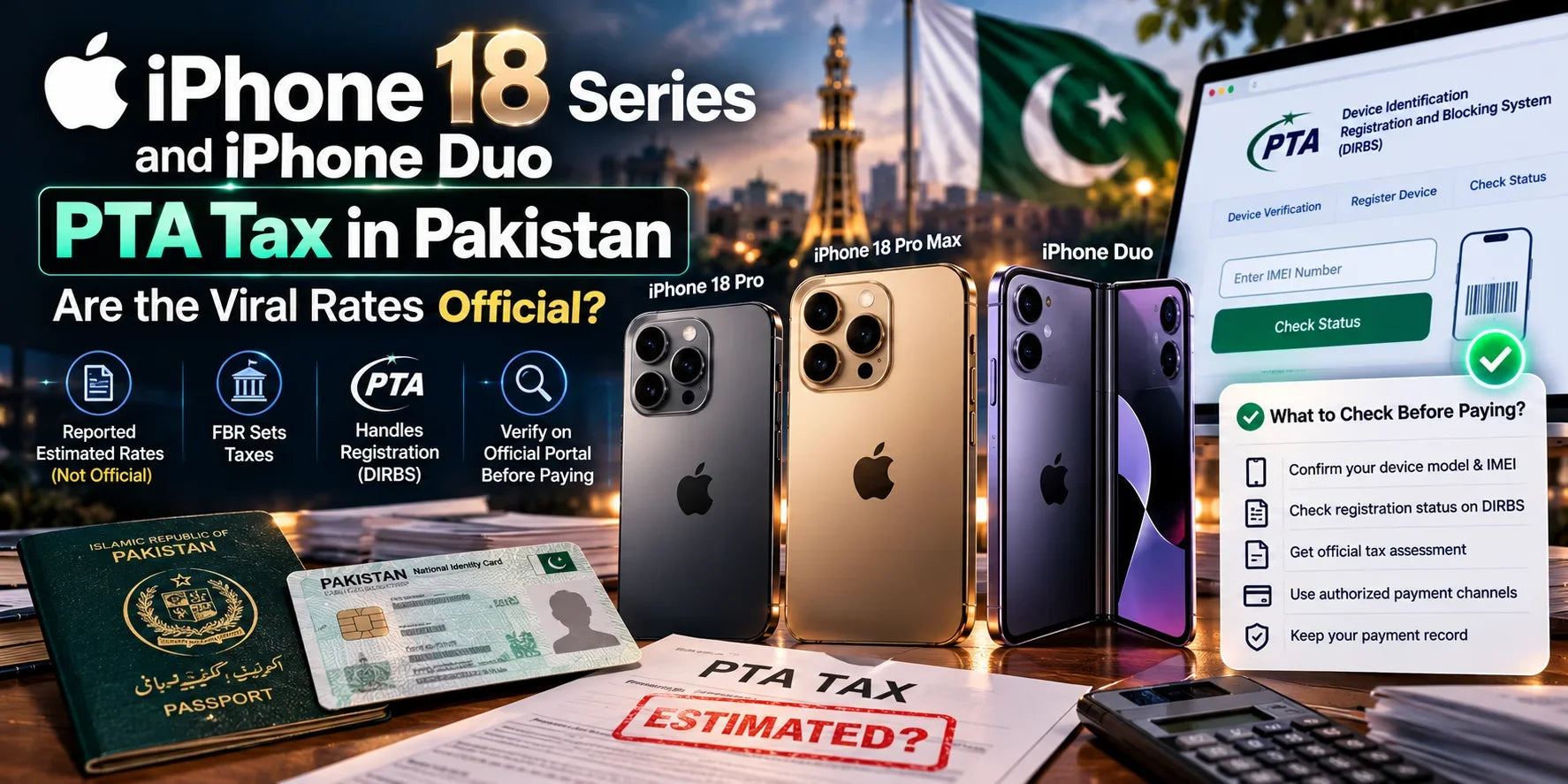 iPhone 18 Series and iPhone Duo PTA Tax in Pakistan: Are the Viral Rates Official?