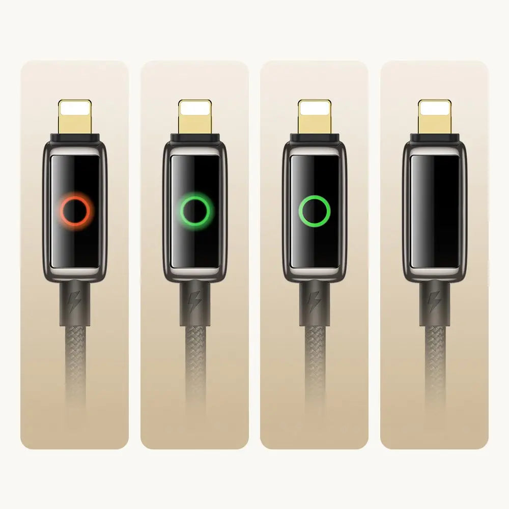USB-C TO LIGHTNING 36W PREMIUM CABLE WITH BREATHING LIGHT INDICATOR