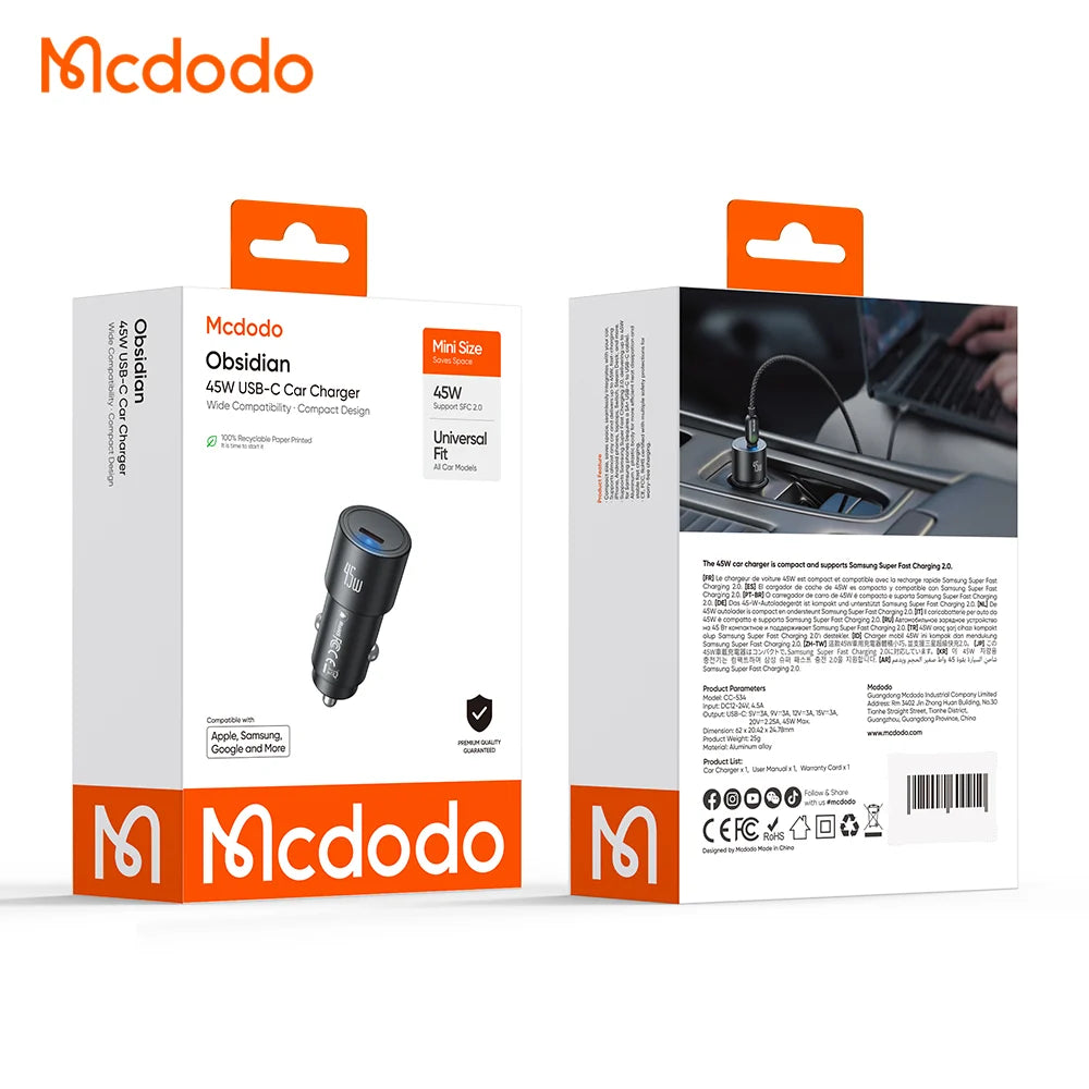 Mcdodo 45W PD Car Charger CC-534