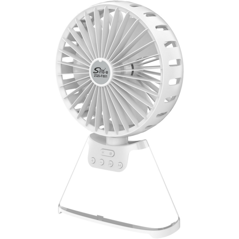 Sing-e Portable Bluetooth Speaker And Fan  ZQS-F801