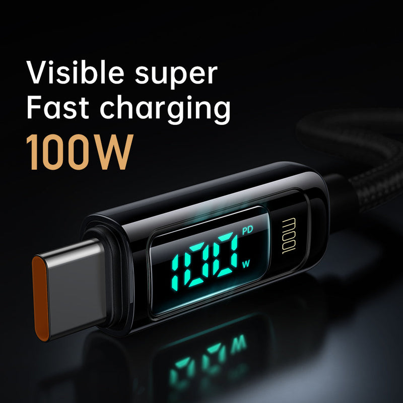 iPhone Type-c to Type-c 100W Charging Power Display Cable