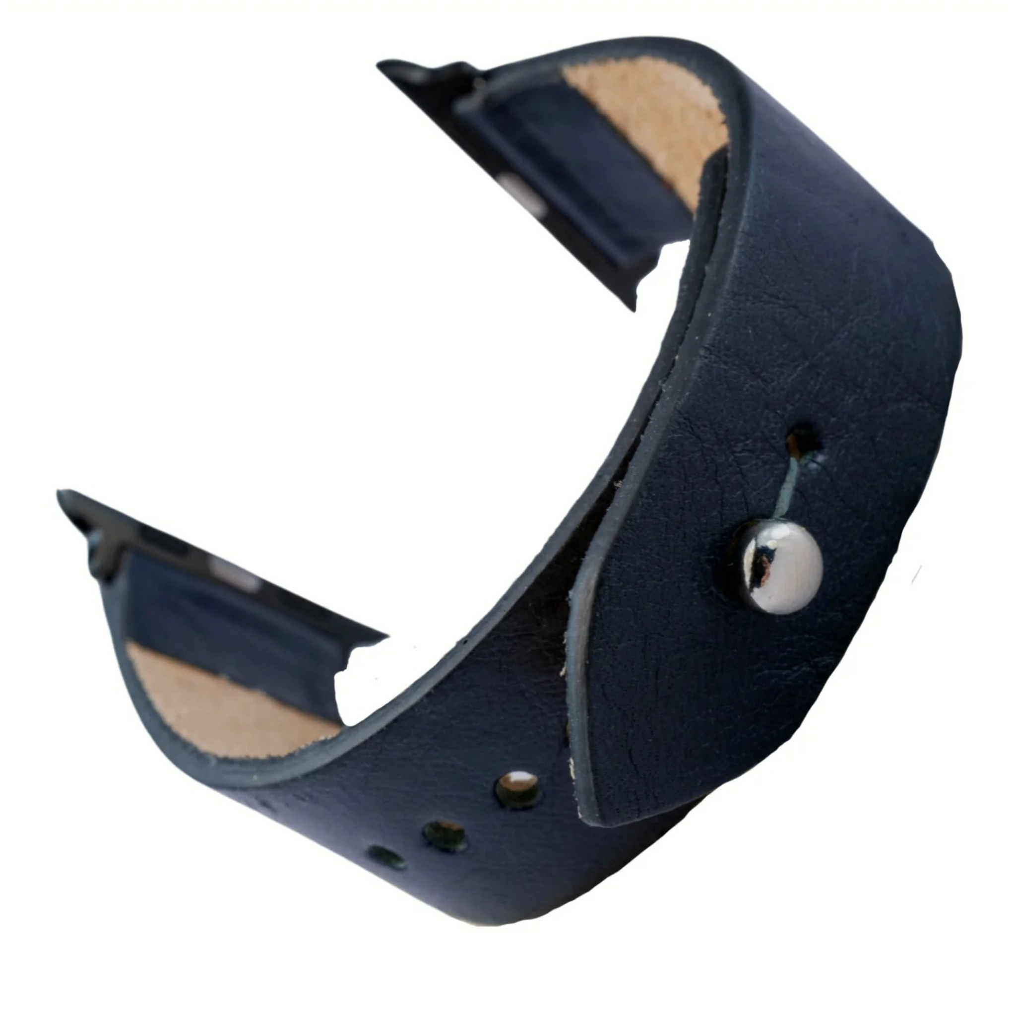 Apple Watch Strap In Pure Leather - Space Blue  | Waji's