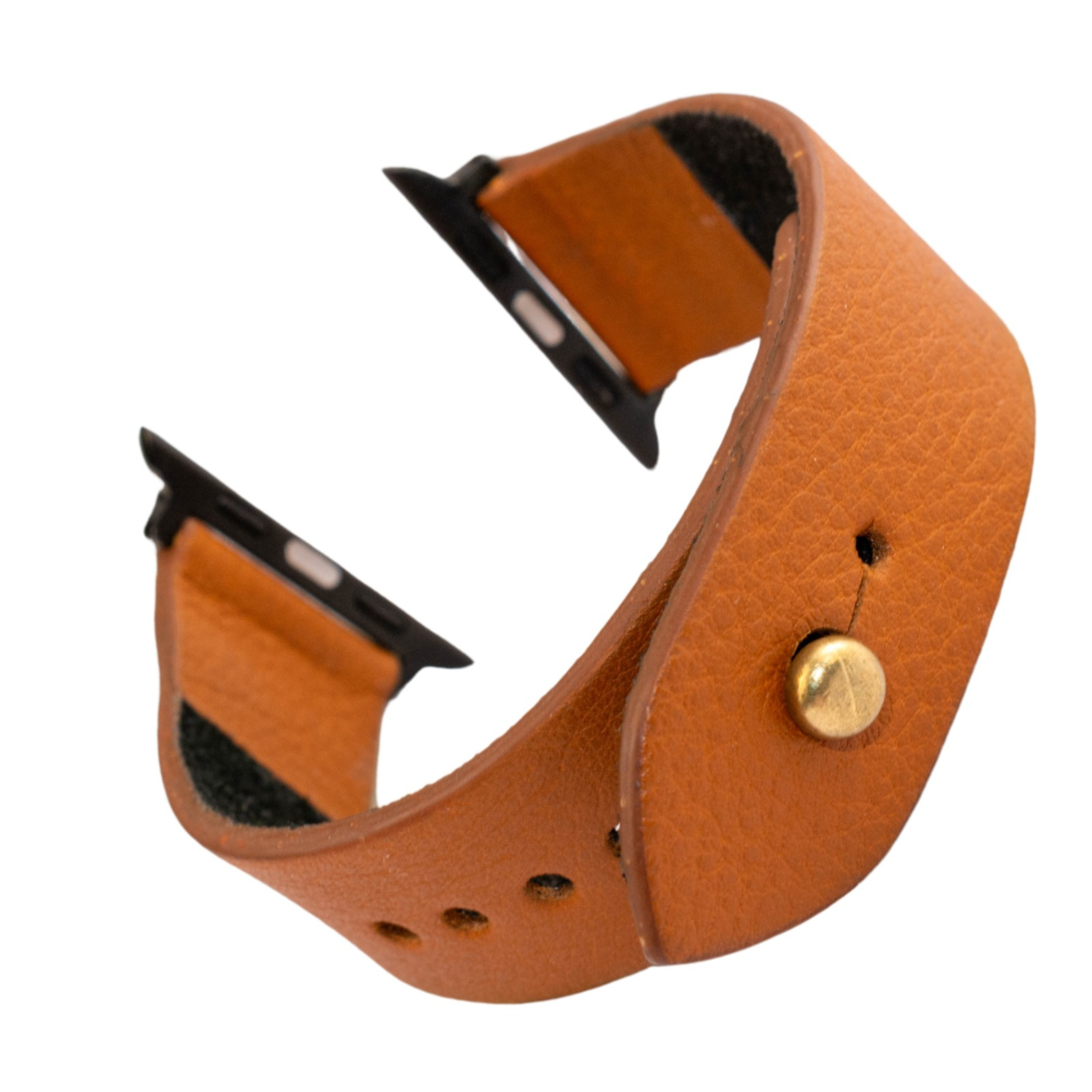 Apple Watch Strap In Pure Leather - Burnt Orange  | Waji's