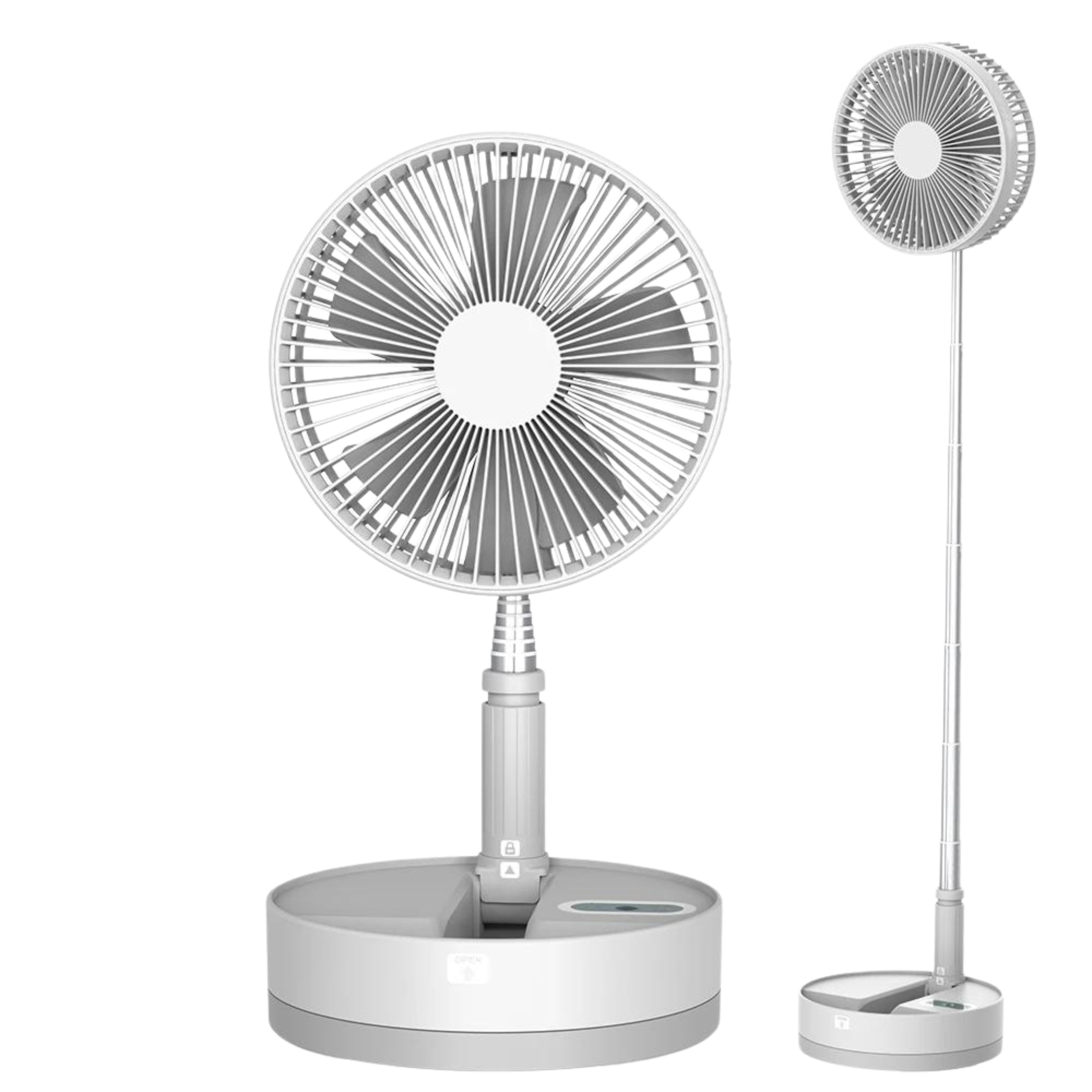 Portable Retractable USB Charging Fan with Ring Light and Touch Control