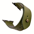 Apple Watch Strap In Pure Leather - Olive Green  | Waji's