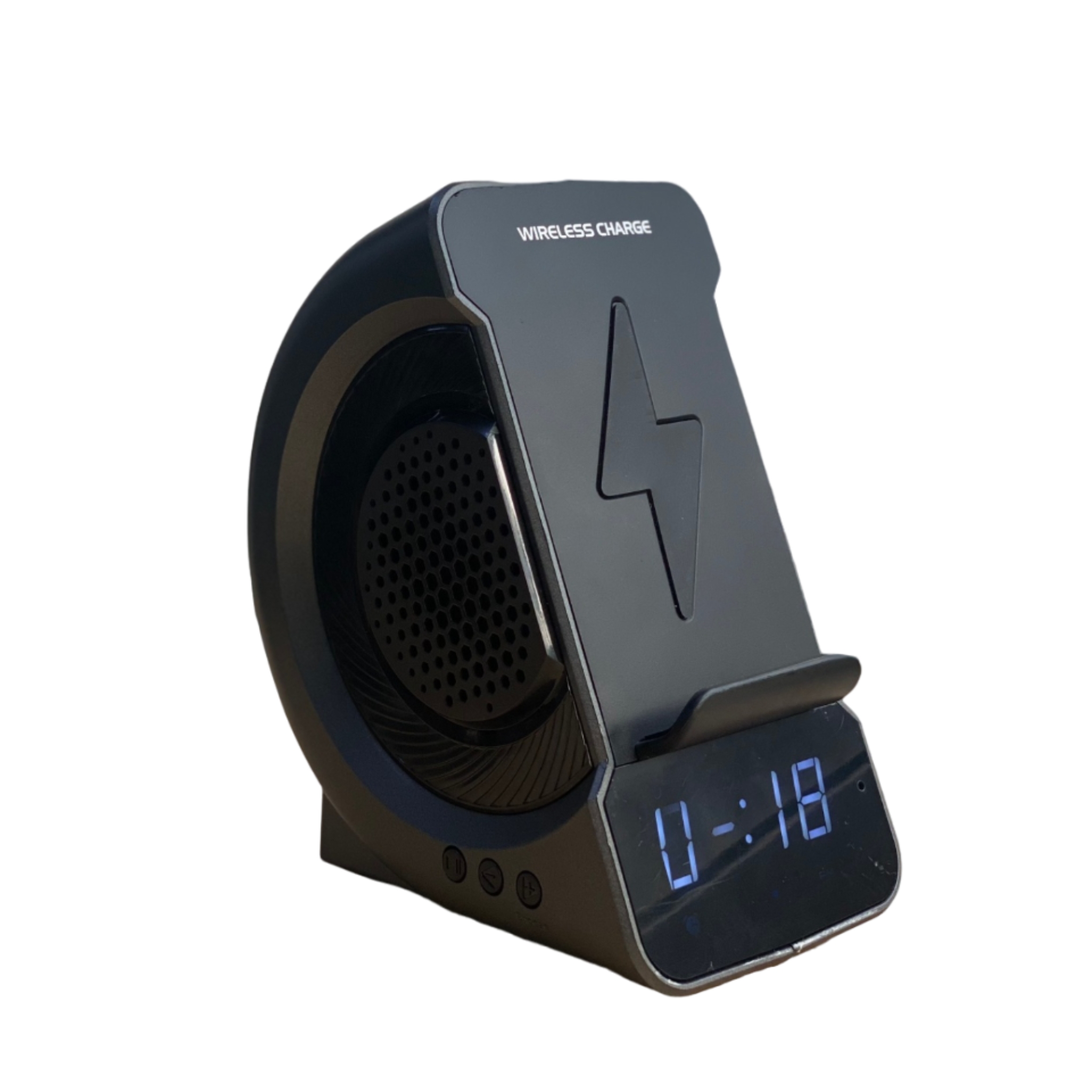 Wireless Charger FM Clock Radio Bluetooth Speaker - iHip SAM02