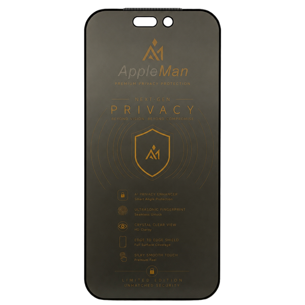AppleMan® iPhone 17 Privacy Pro Screen Protector