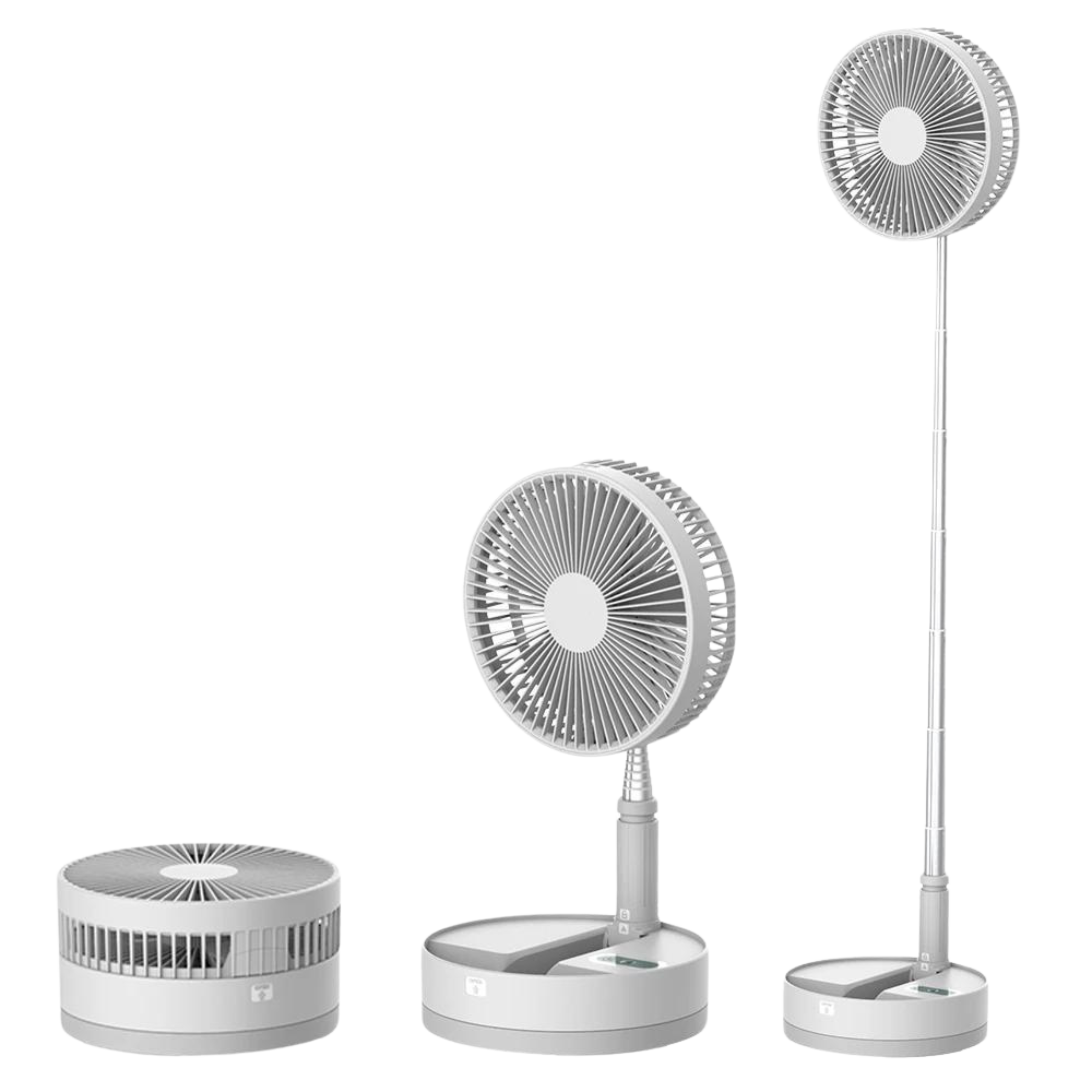 Portable Retractable USB Charging Fan with Ring Light and Touch Control