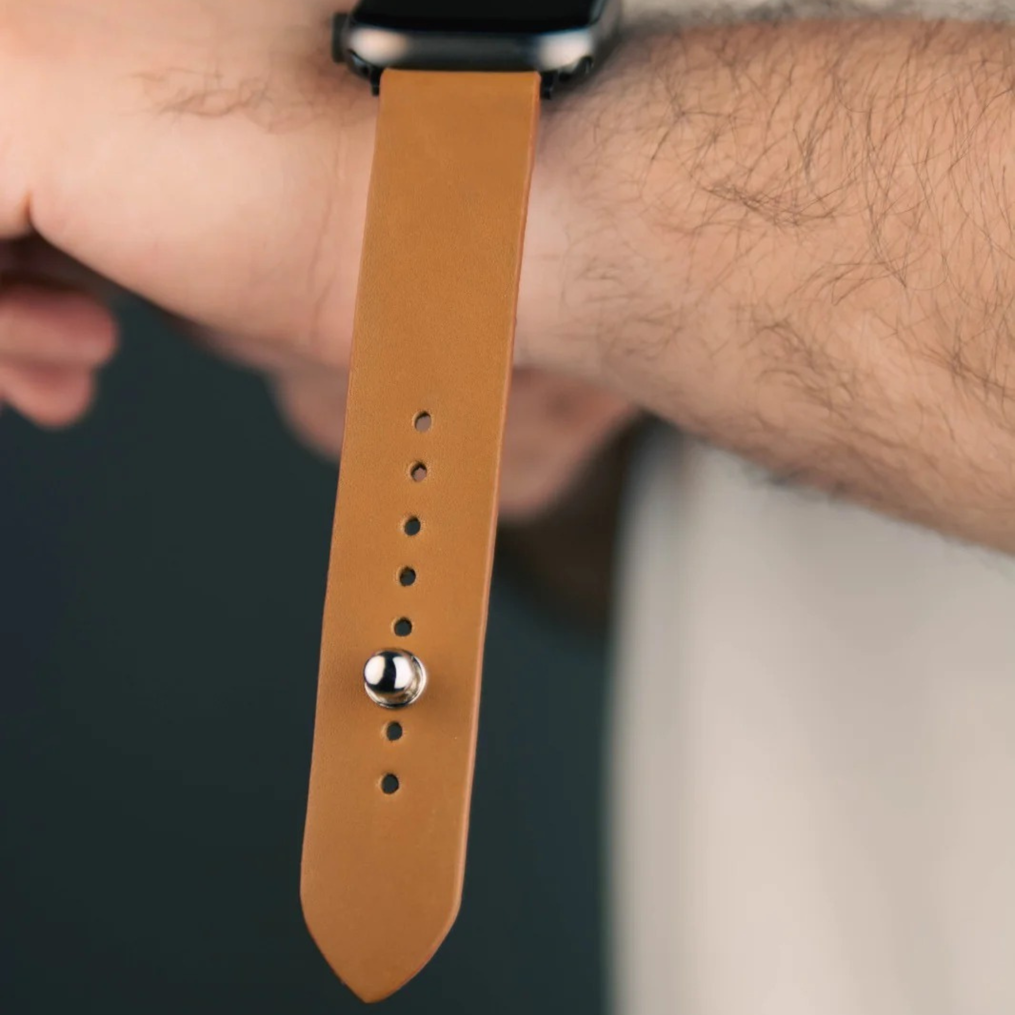 Apple Watch Strap In Pure Leather - Bronze  | Waji's