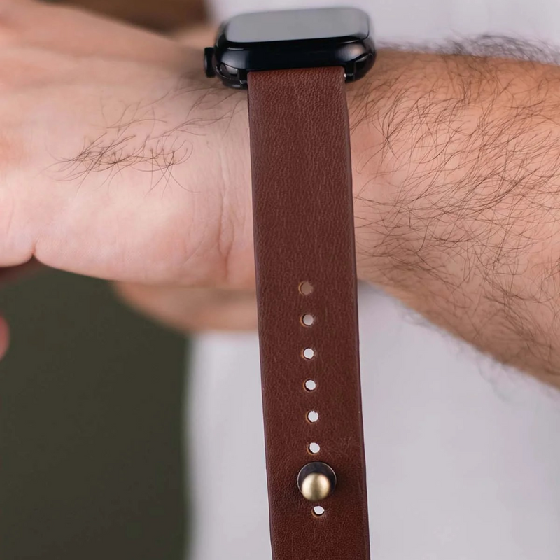 Apple Watch Strap In Pure Leather - Brown  | Waji's