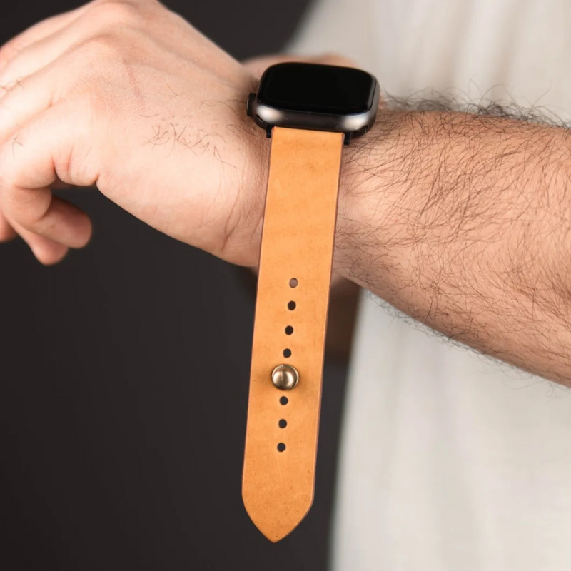 Apple Watch Strap In Pure Leather - Veg Tanned  | Waji's