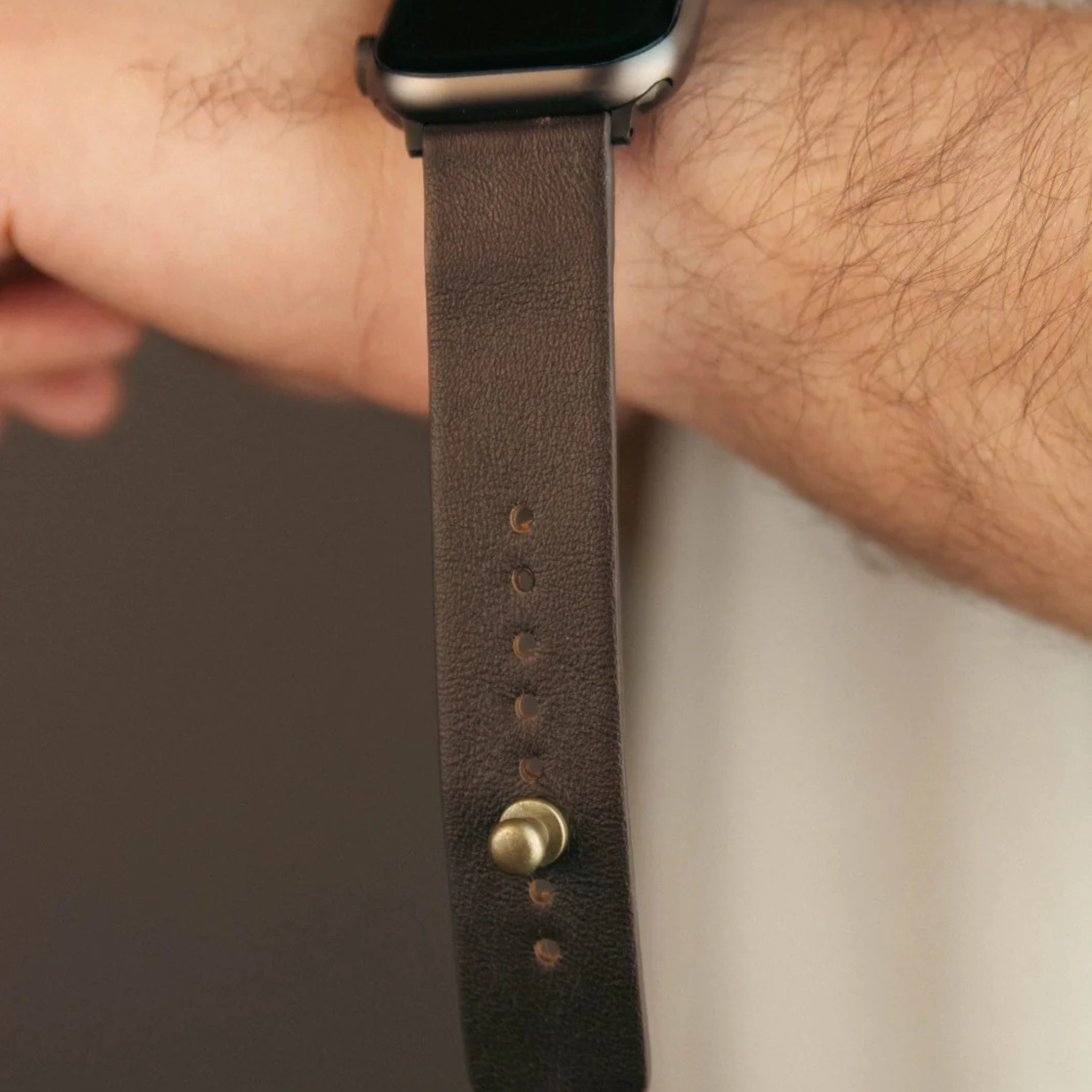 Apple Watch Strap In Pure Leather - Coco Brown  | Waji's