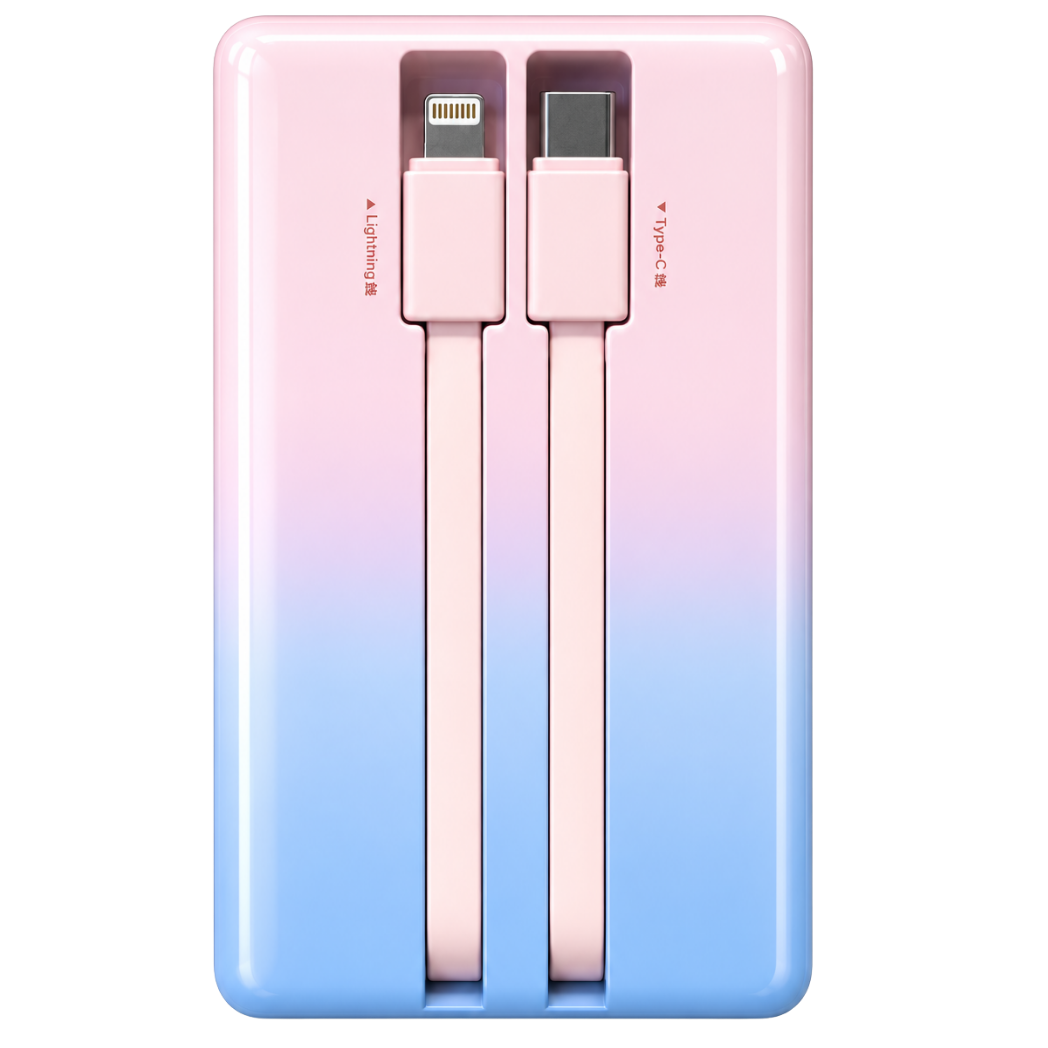 AppleMan® 10000mAh 22.5W Fast Charging Power Bank with Built-in Cables