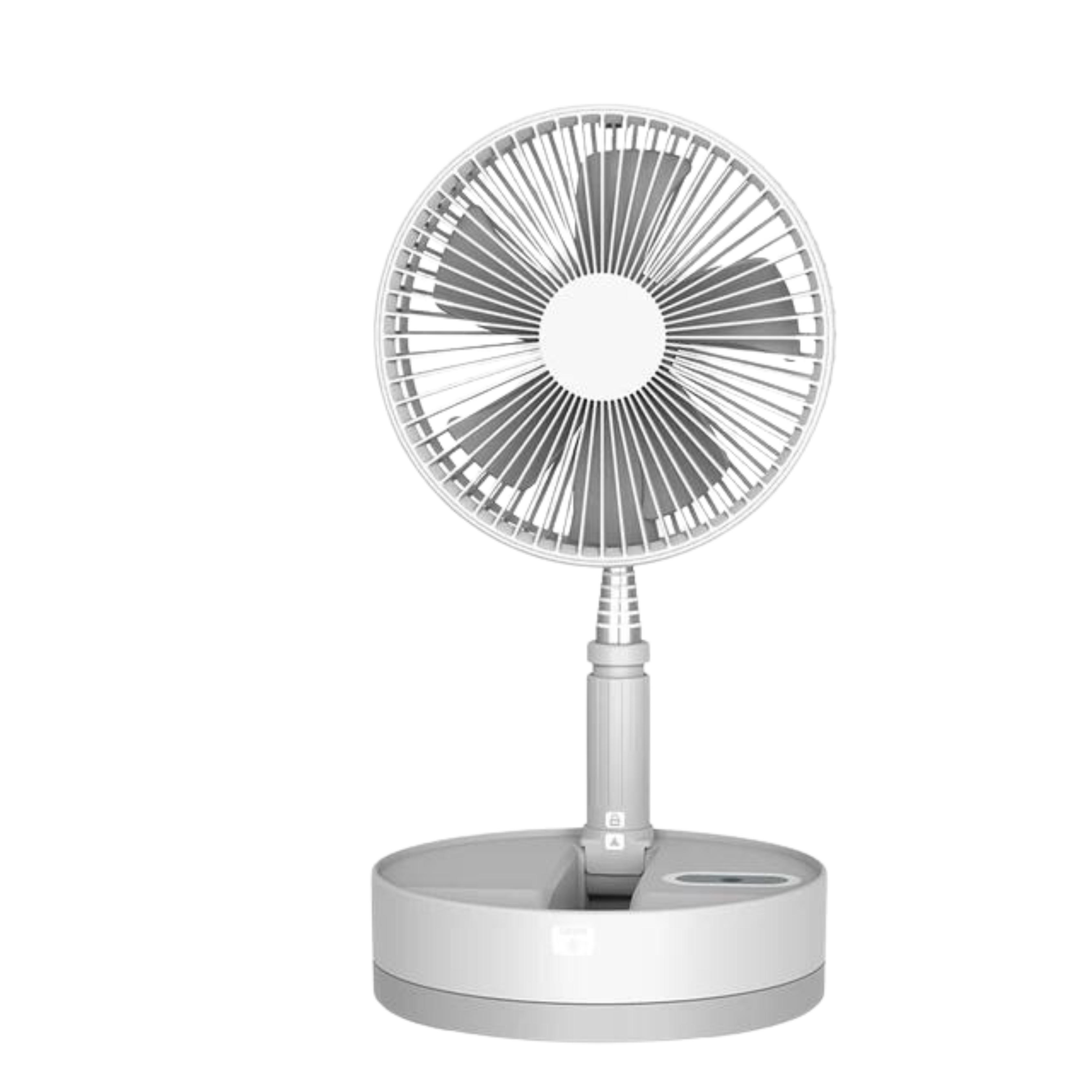 Portable Retractable USB Charging Fan with Ring Light and Touch Control