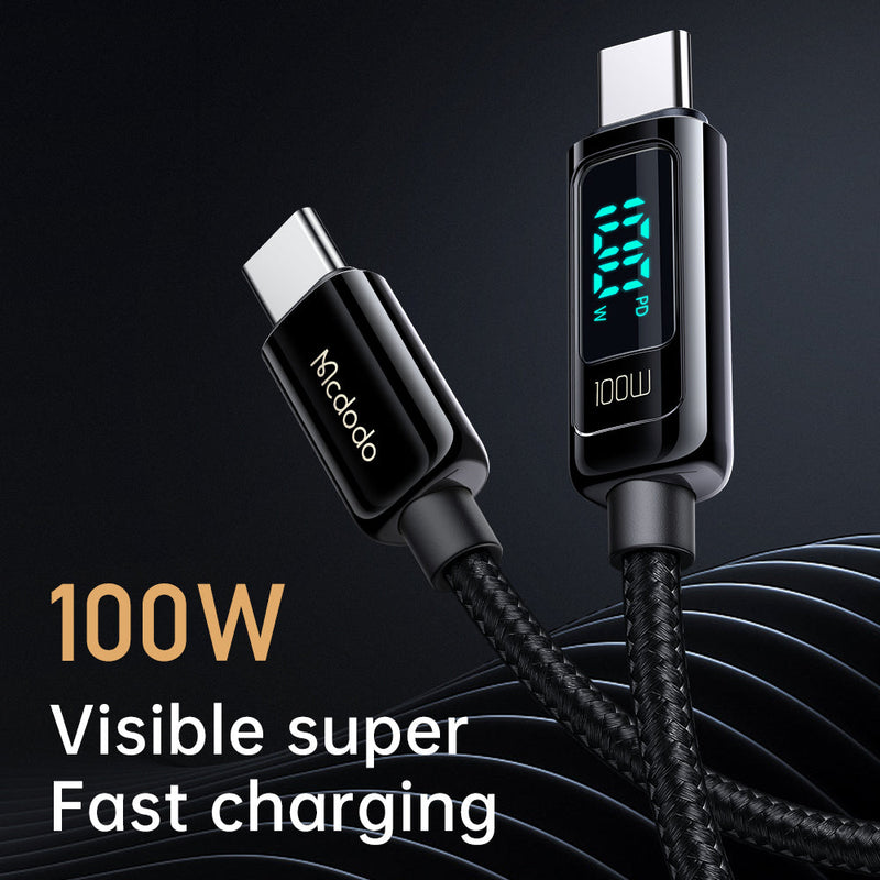iPhone Type-c to Type-c 100W Charging Power Display Cable