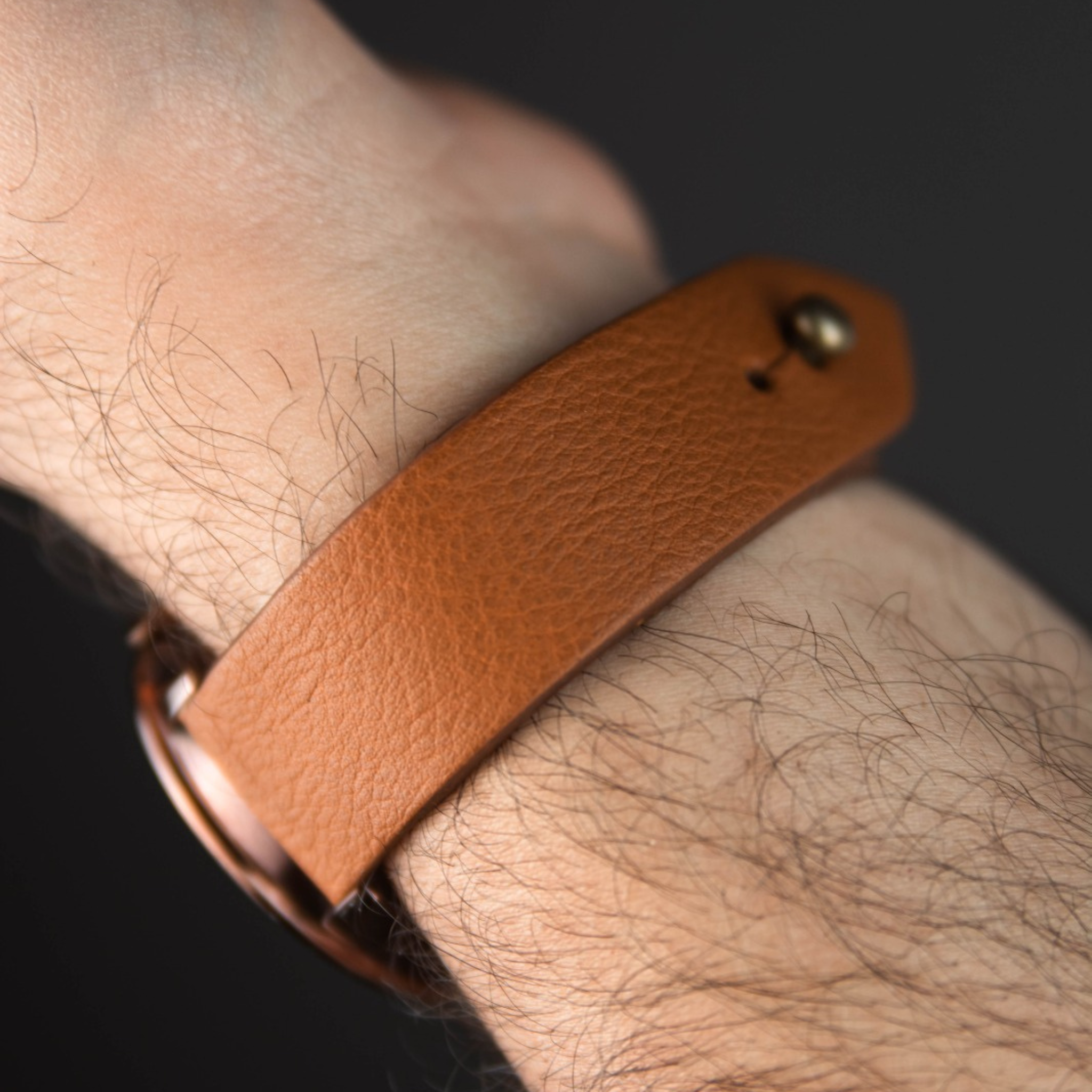 Apple Watch Strap In Pure Leather - Burnt Orange  | Waji's