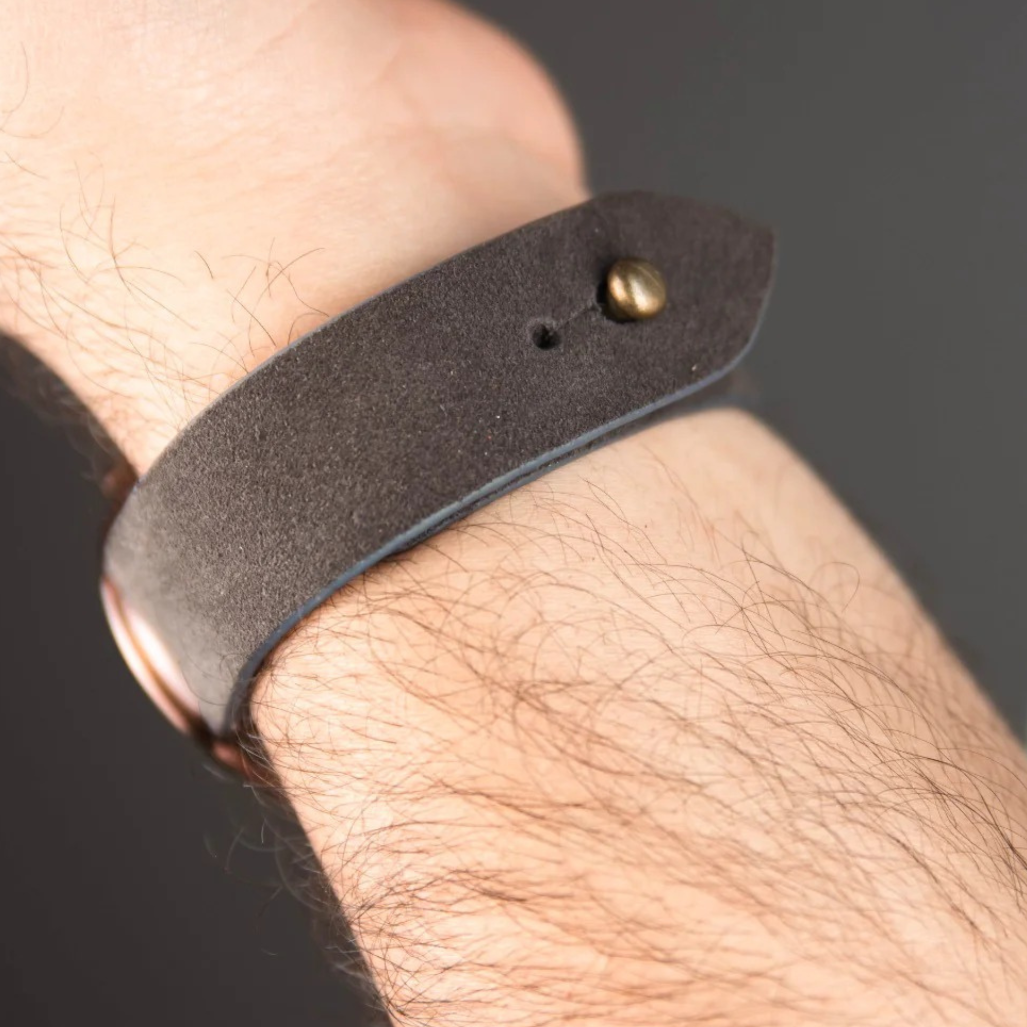 Apple Watch Strap In Suede Leather - Dark Gray | Waji's