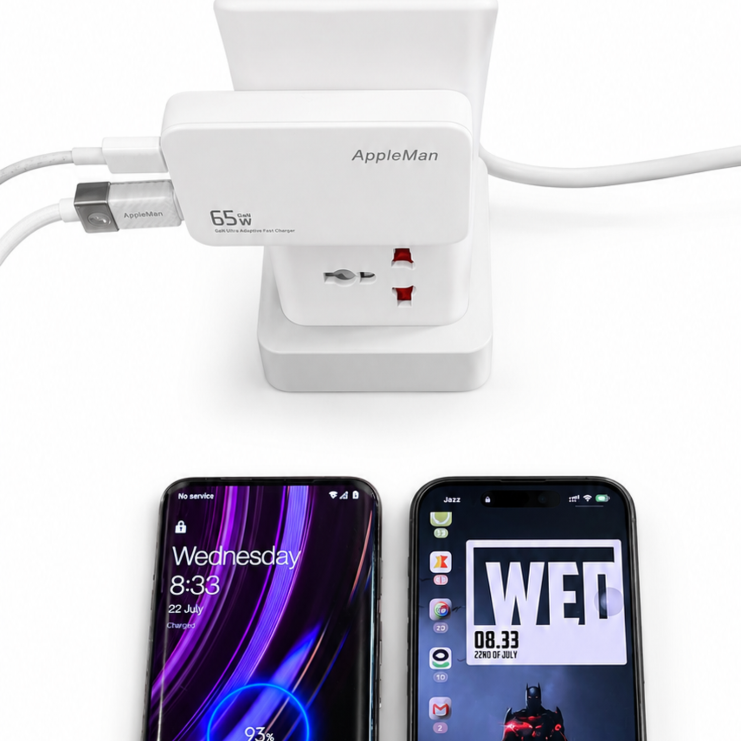 AppleMan® GaN 65W Dual C-Port Adaptive Power Adapter