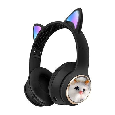 Space Cabin Cartoon Simulation Cat Foldable Bluetooth Earphones