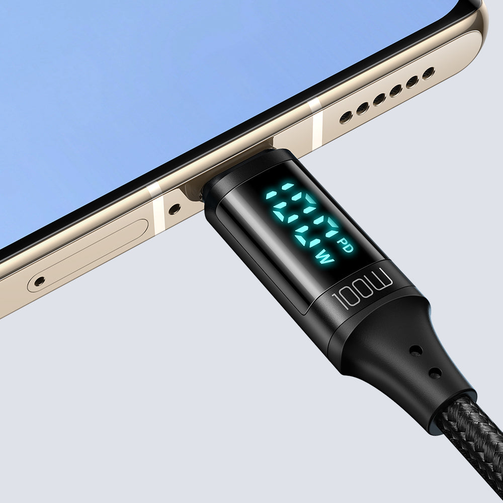 iPhone Type-c to Type-c 100W Charging Power Display Cable