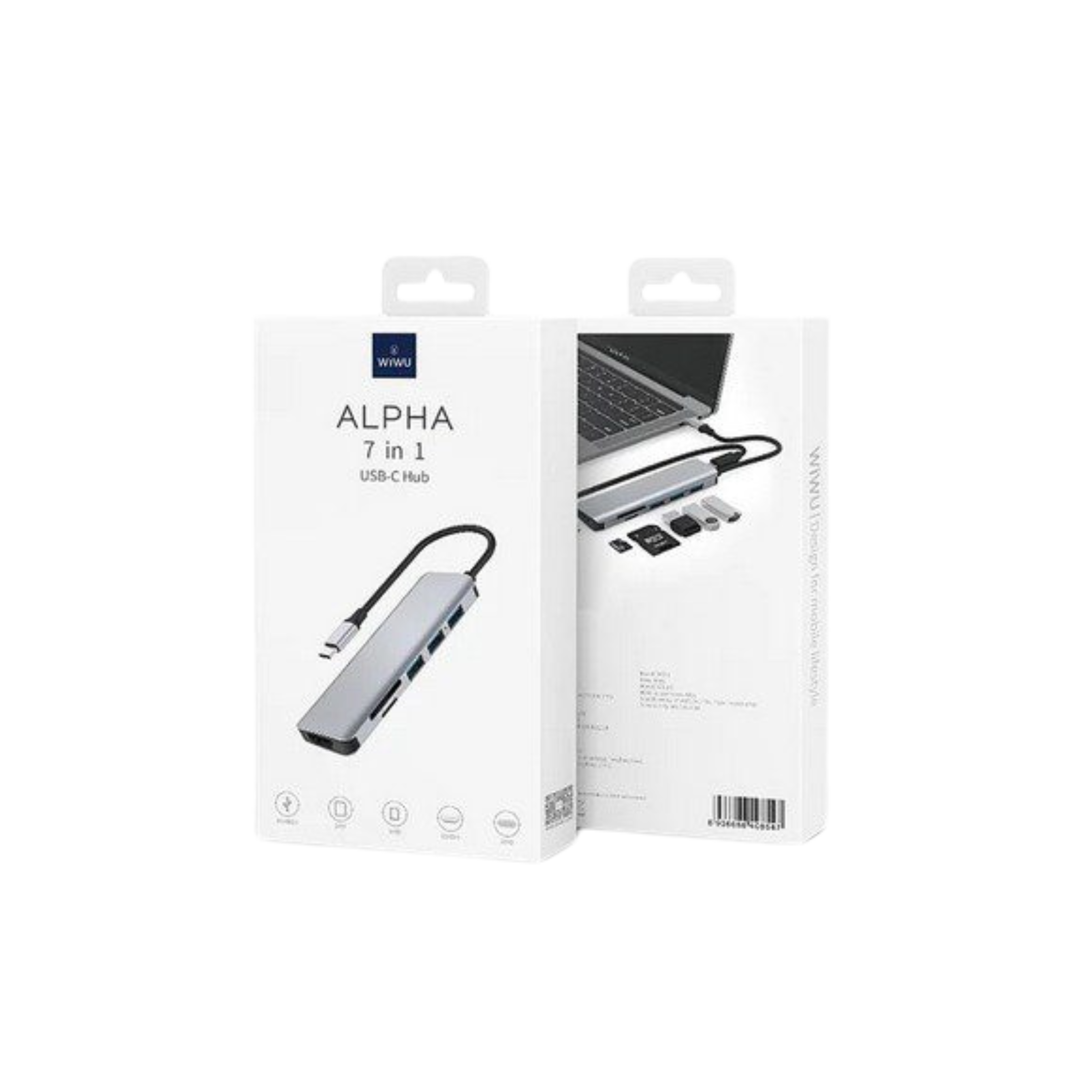 WIWU Alpha 7 in 1 Usb Type C Hub