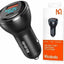 95W USB-A + USB-C Digital Display PD Car Charger