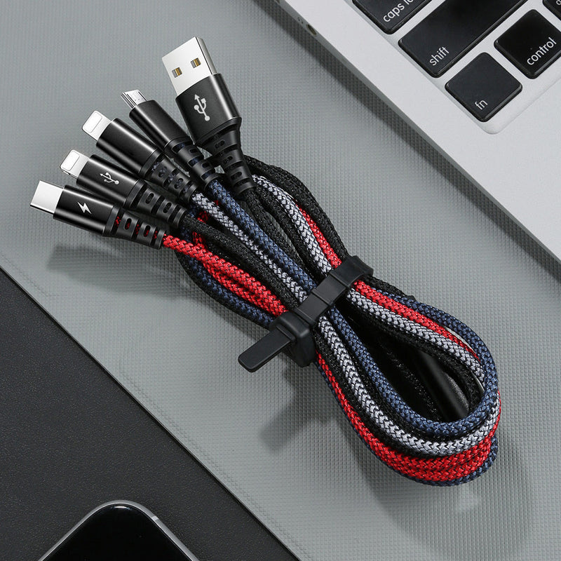 4 in 1 Lightning*2+Micro USB+Type-C Cable