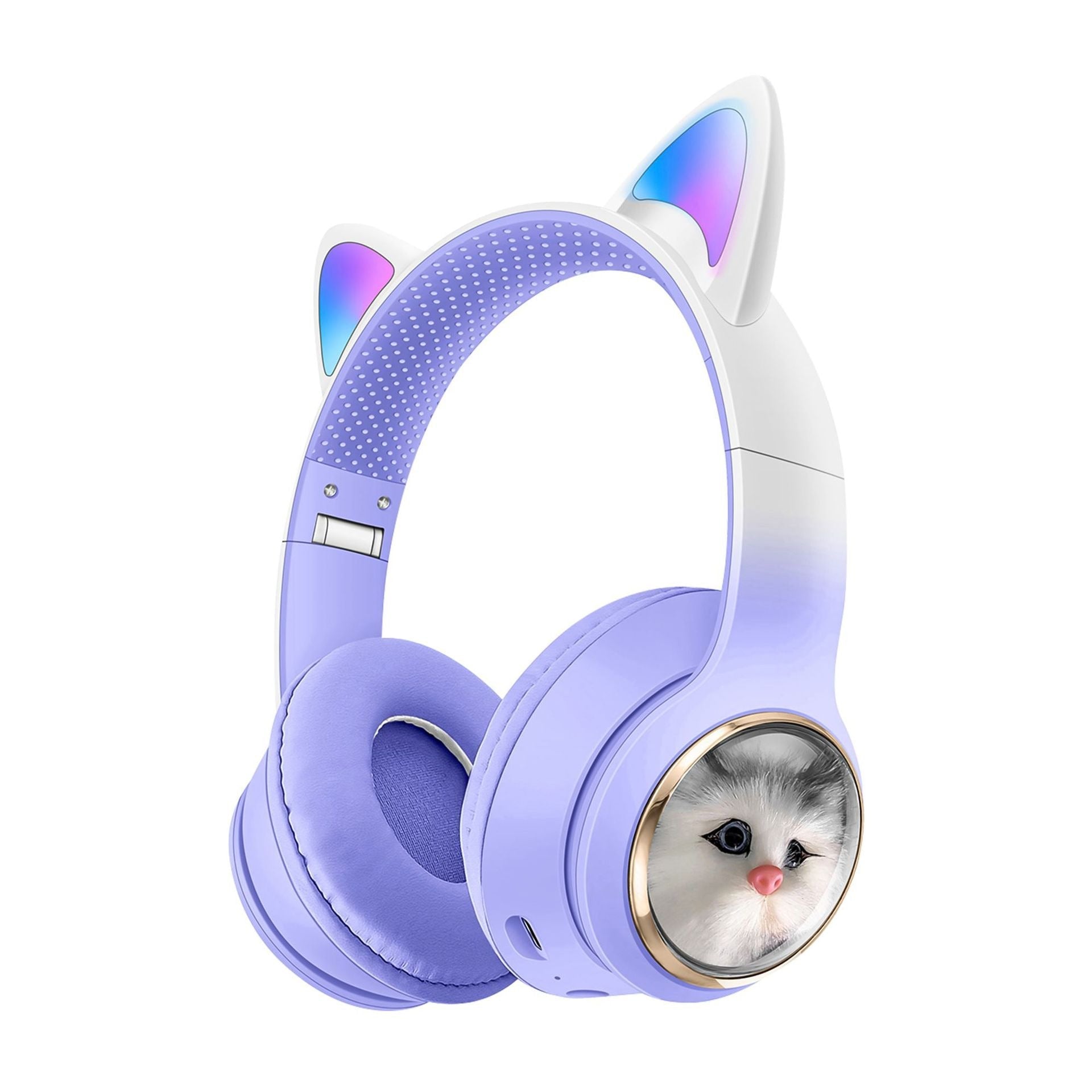 Space Cabin Cartoon Simulation Cat Foldable Bluetooth Earphones