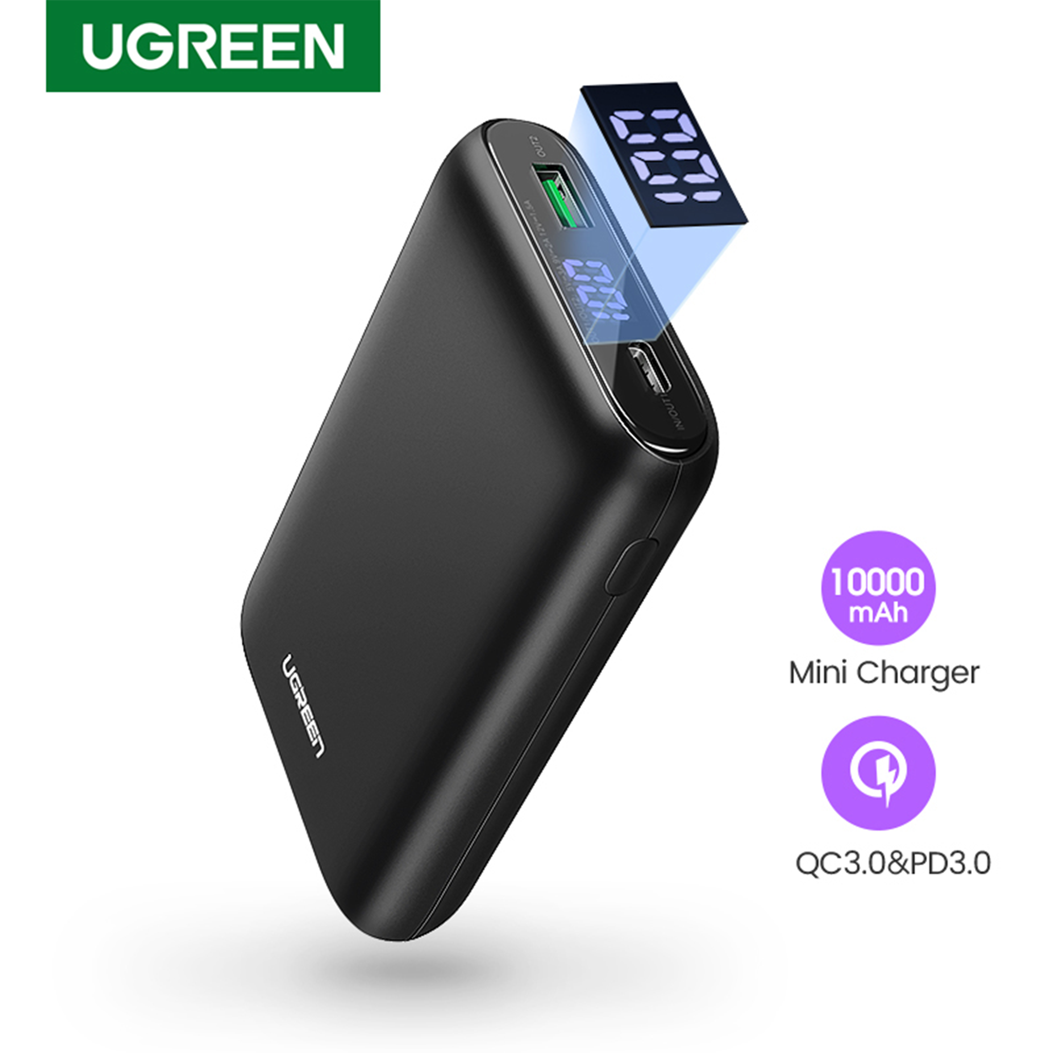 ugreen power bank 10000mah (Black)