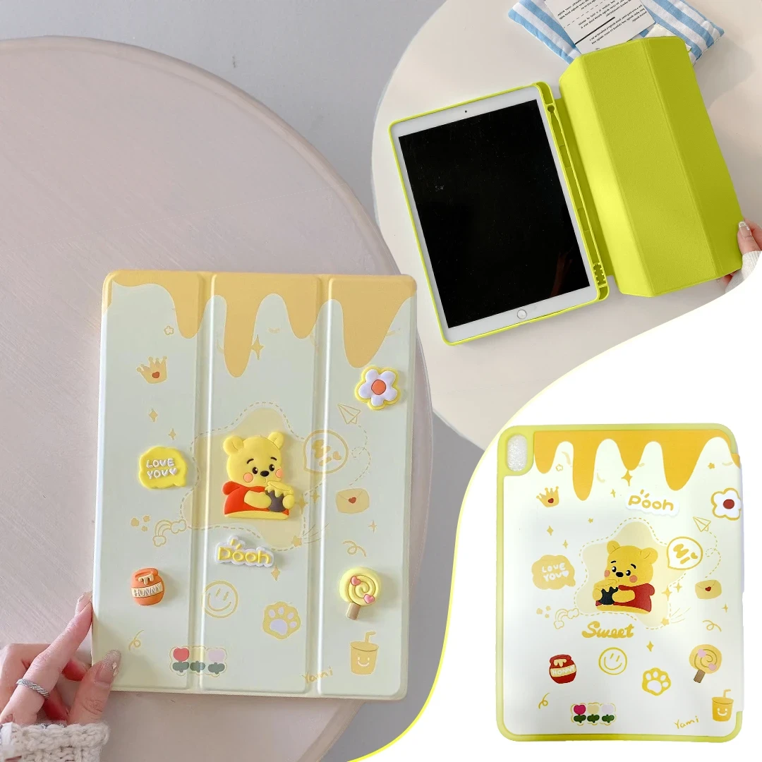 Winnie-the-Pooh Magnetic Stand Case For iPad