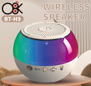 BT-H9 Portable TWS Wireless Bluetooth Speaker with LED RGB Lights