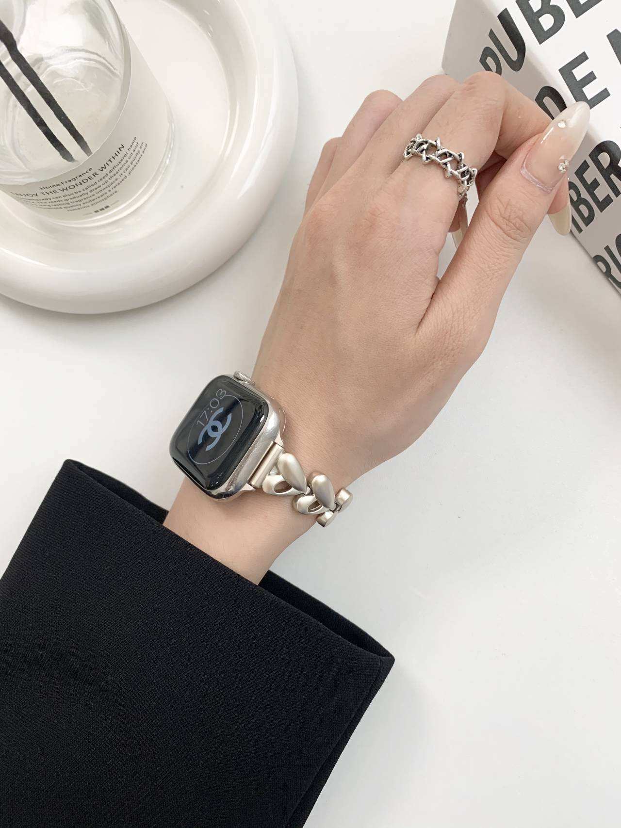 Love Heart Metal Strap For Apple Watch