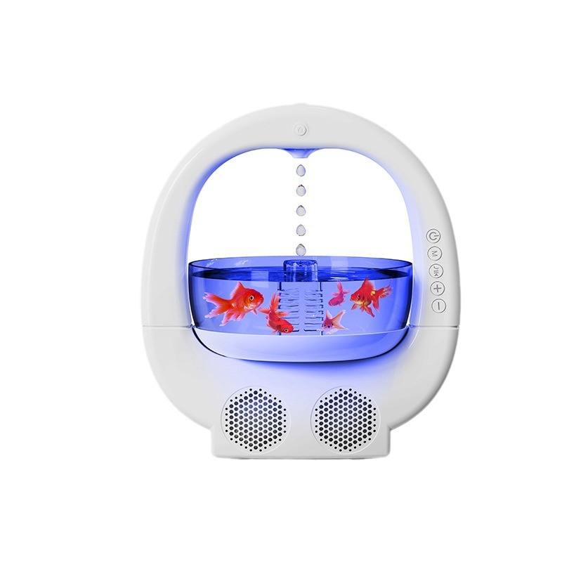 Anti Gravity Fish Aquarium Humidifier with Bluetooth Speaker