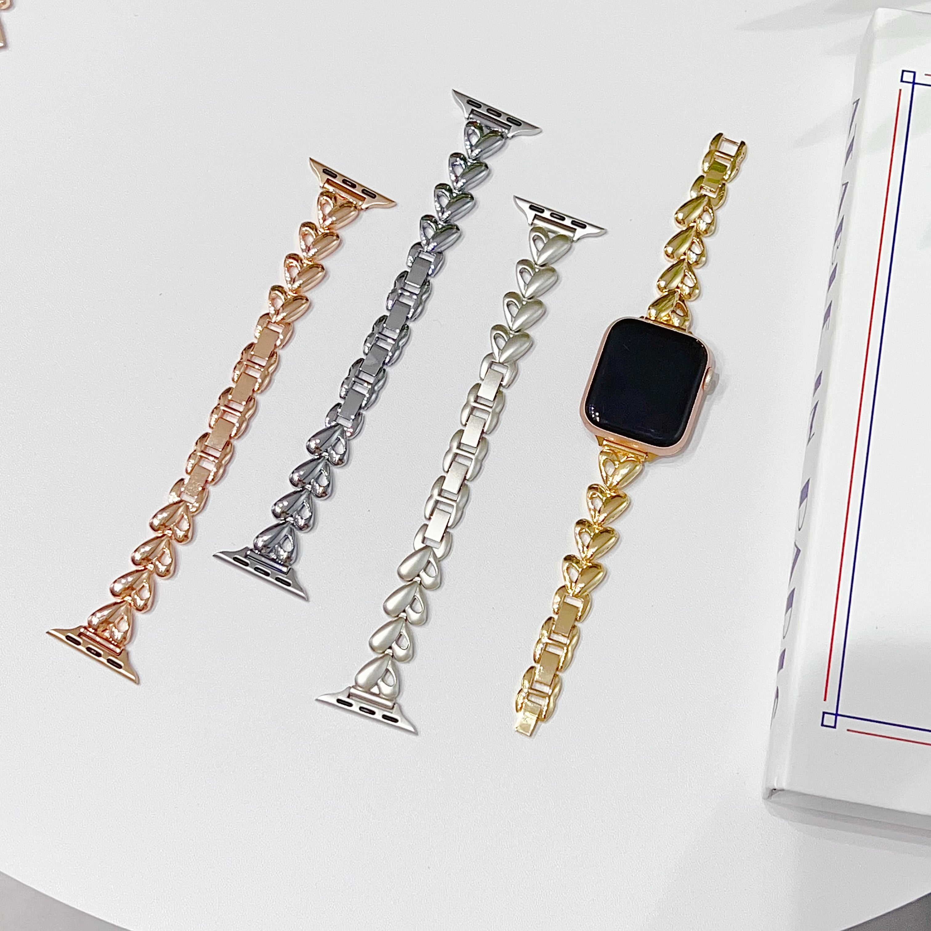 Love Heart Metal Strap For Apple Watch