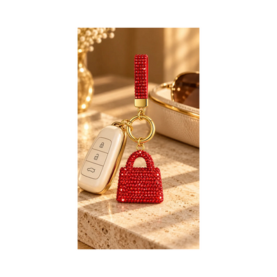 Mini Tote Sparkle Keychain