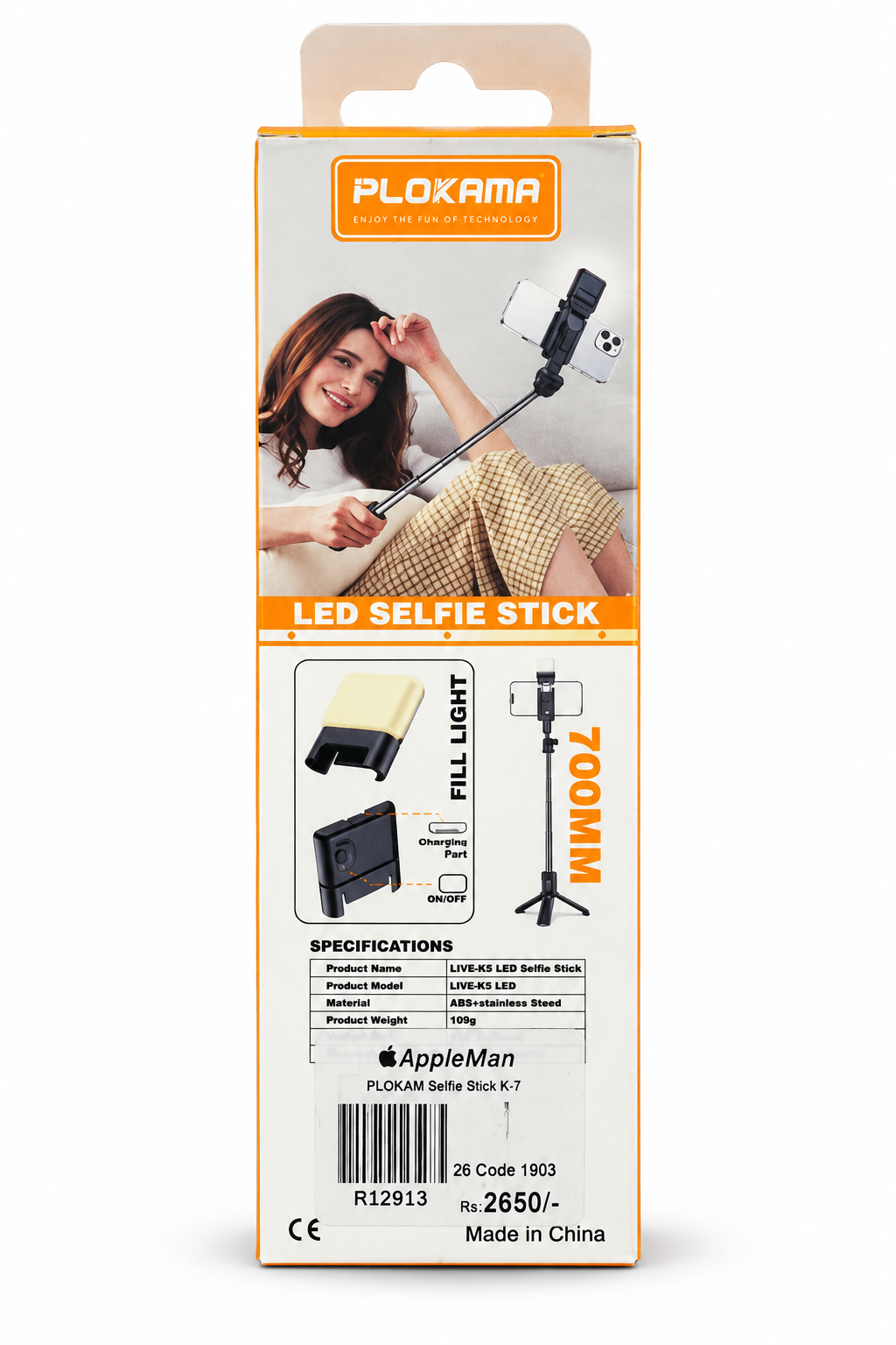 PLOKAMA K-7 LED Selfie Stick