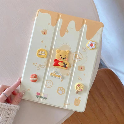 Winnie-the-Pooh Magnetic Stand Case For iPad